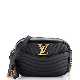 Louis Vuitton Black Leather New Wave Camera Bag