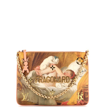 Louis Vuitton Pochette Clutch Limited Edition Jeff Koons Fragonard Print Canvas