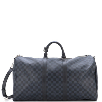 Louis Vuitton Keepall Bandouliere Bag Damier Cobalt 55