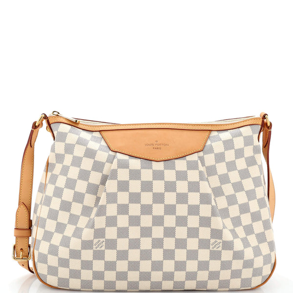 Louis Vuitton Siracusa Handbag Damier MM White 217940226
