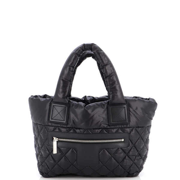 Chanel Grey Quilted Nylon Large Coco Cocoon Tote Bag