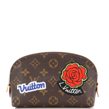 Louis Vuitton Cosmetic Pouch Limited Edition Patches Monogram Canvas