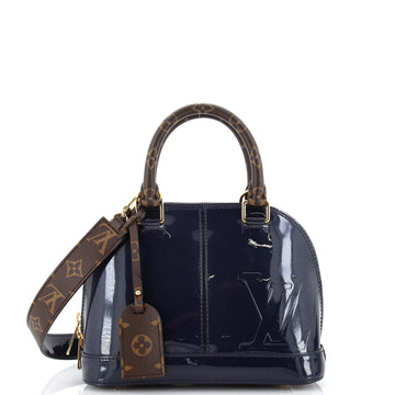 Louis Vuitton Alma Handbag Vernis with Monogram Canvas BB