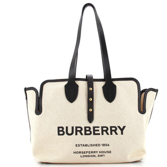 Burberry Medium Logo Print Belt Bag In White