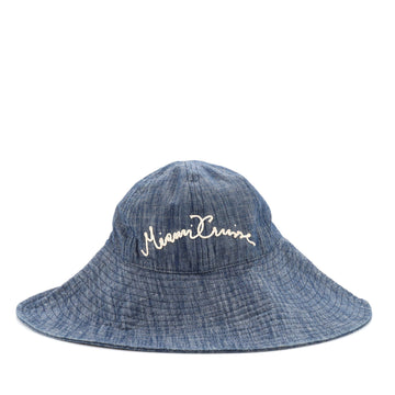 Chanel Sun Hat Embroidered Denim