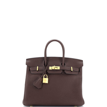 Hermes Birkin Handbag Red Togo with Gold Hardware 25