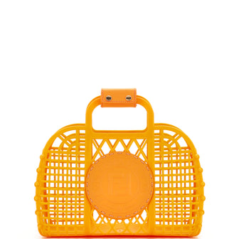 Fendi FF Logo Stamp Basket Tote PVC Small