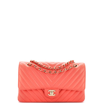 Chanel Classic Double Flap Bag Chevron Lambskin Medium