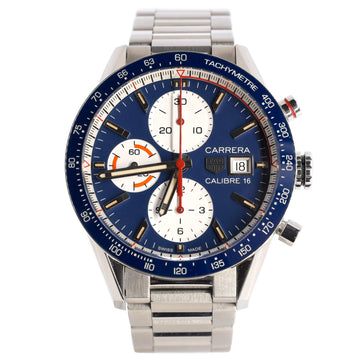 Tag Heuer Carrera Caliber 16 Chronograph Date Automatic Watch Stainless Steel with Ceramic 41