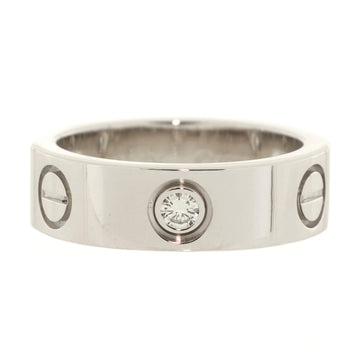 Cartier Love 3 Diamonds Band Ring 18K White Gold with Diamond