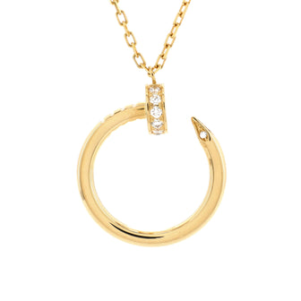 Cartier Juste un Clou Pendant Necklace 18K Yellow Gold with Diamonds