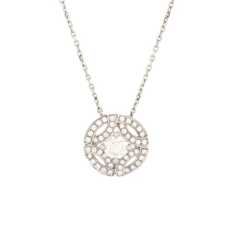 Cartier Galanterie Pendant Necklace 18K White Gold with RBC Diamond G/VS1 0.33CT
