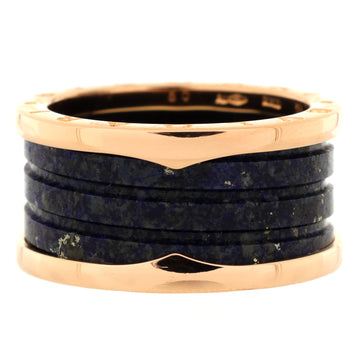 Bvlgari B.Zero1 Three Band Ring 18K Rose Gold and Lapis Lazuli