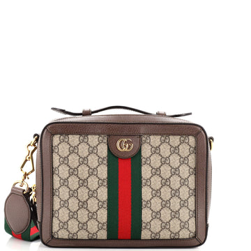 Gucci Ophidia Zip Around Camera Bag GG Coated Canvas Small