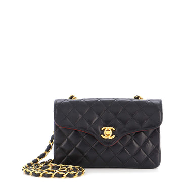 Chanel Vintage Curve CC Flap Quilted Lambskin Mini