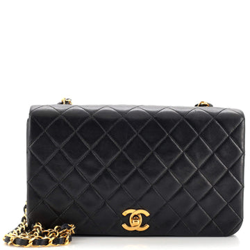 Chanel Vintage Full Flap Bag Quilted Lambskin Medium