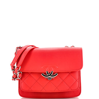 Chanel CC Box Flap Bag Quilted Calfskin Mini