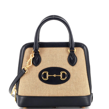 Gucci Horsebit 1955 Top Handle Bag Canvas Small