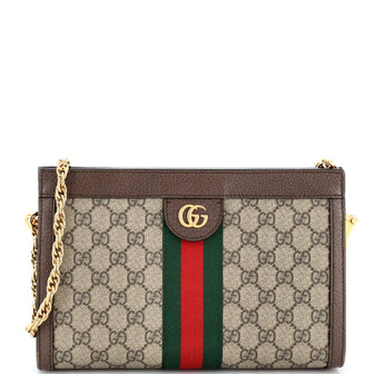 Gucci Ophidia Chain Shoulder Bag GG Coated Canvas Small