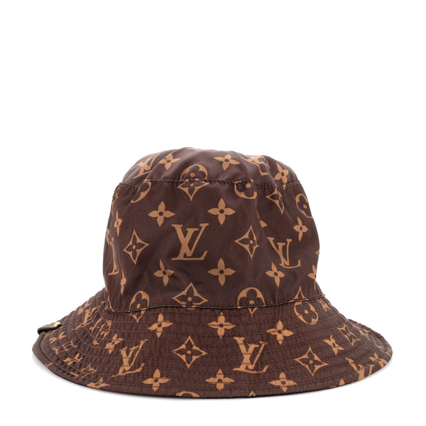 Louis Vuitton Bob Reversible Bucket Hat Monogram Nylon Brown 2179462