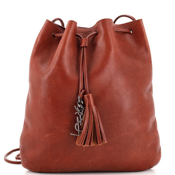 Saint Laurent Jen Flat Bag Leather Medium