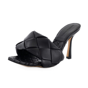 Bottega Veneta Women's Lido Heeled Sandals Maxi Intrecciato Leather
