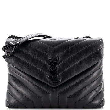 Saint Laurent Loulou Shoulder Bag Matelasse Chevron Leather Medium