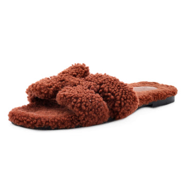 Hermes Women's Oran Sandals Shearling