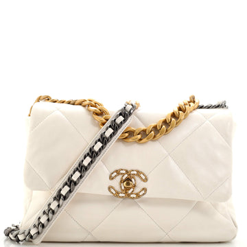 Chanel 19 Flap Bag Quilted Leather Large