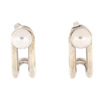 Tiffany & Co. HardWear Hinged Earrings Sterling Silver with Pearls