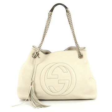 Gucci Soho Shoulder Bag Chain Strap Leather Medium neutral 2180501