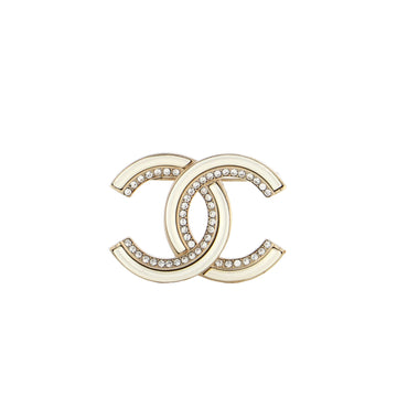 Chanel CC Brooch Metal with Crystals