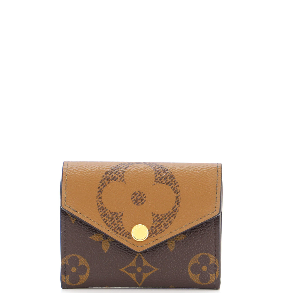 Louis Vuitton Portefeuille Zoe Monogram Giant Compact Wallet Brown