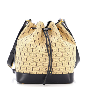 Saint Laurent Bucket Bag Monogram All Over Canvas Medium