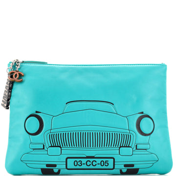 Chanel Cuba La Habana O Case Clutch Printed Embossed Lambskin Medium