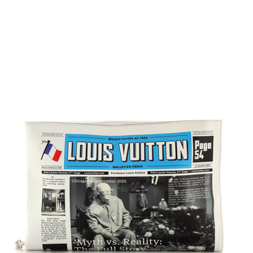 Louis Vuitton Newspaper Pouch Printed Leather