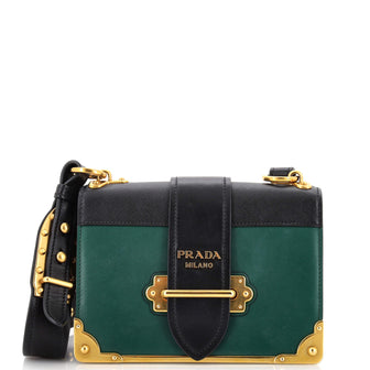Prada Cahier Crossbody Bag City Calf and Saffiano Small