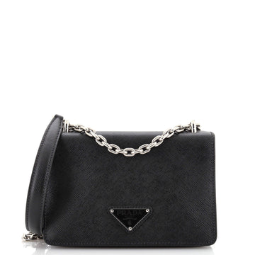 Prada Chain Flap Crossbody Bag Saffiano Leather Mini