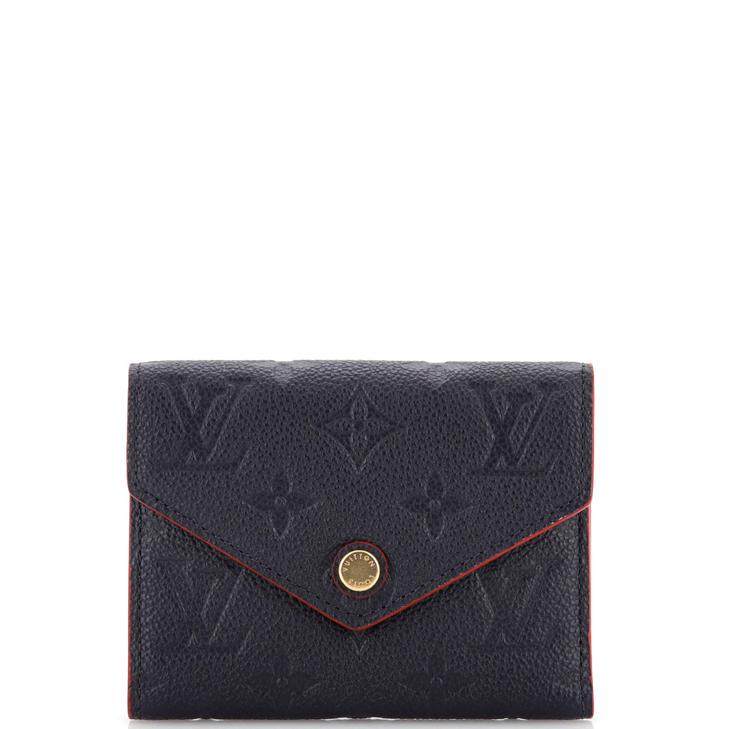 Louis Vuitton Victorine Wallet Monogram Empreinte Marine Rouge in