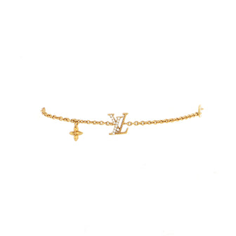 Louis Vuitton LV Iconic Bracelet Metal with Crystals Gold 218090204
