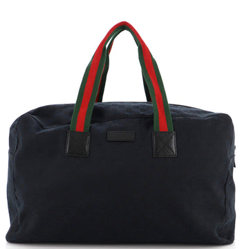 Gucci Web Carry On Duffle Bag GG Canvas Large
