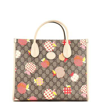Gucci Structured Top Handle Open Tote Printed GG Coated Canvas Small
