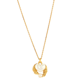 Louis Vuitton Collier Angel Love Necklace Metal with Faux Pearl