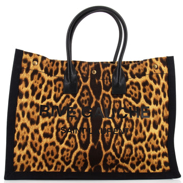 Saint Laurent Rive Gauche Shopper Tote Canvas Large