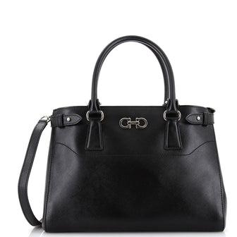 Salvatore Ferragamo Batik Tote Leather Small
