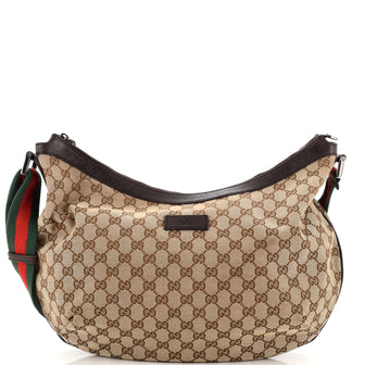 Gucci Saddle Zip Messenger Bag GG Canvas Large