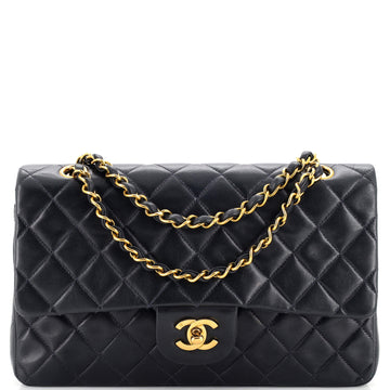 Chanel Vintage Classic Double Flap Bag Quilted Lambskin Medium