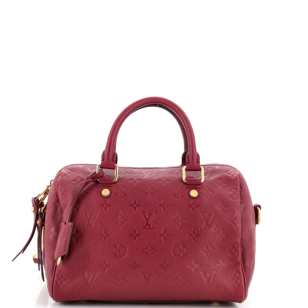 Louis Vuitton Speedy Bandouliere NM Bag Monogram Empreinte Leather 25 Red  21810131