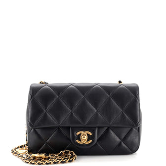 Chanel Heart Charms Flap Bag Quilted Lambskin Mini