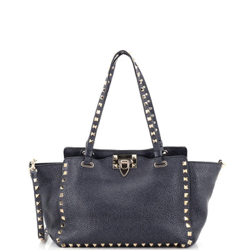 Valentino Garavani Rockstud Tote Pebbled Leather Small
